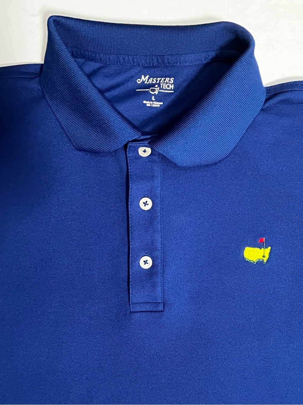 Masters Blue Performance Golf Polo - Embroidered Logo Men’s Large